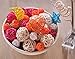 Set of 10pcs Wicker Rattan Balls Table Wedding Party Christmas Decoration (Diameter 2 Inch, Natural Color)