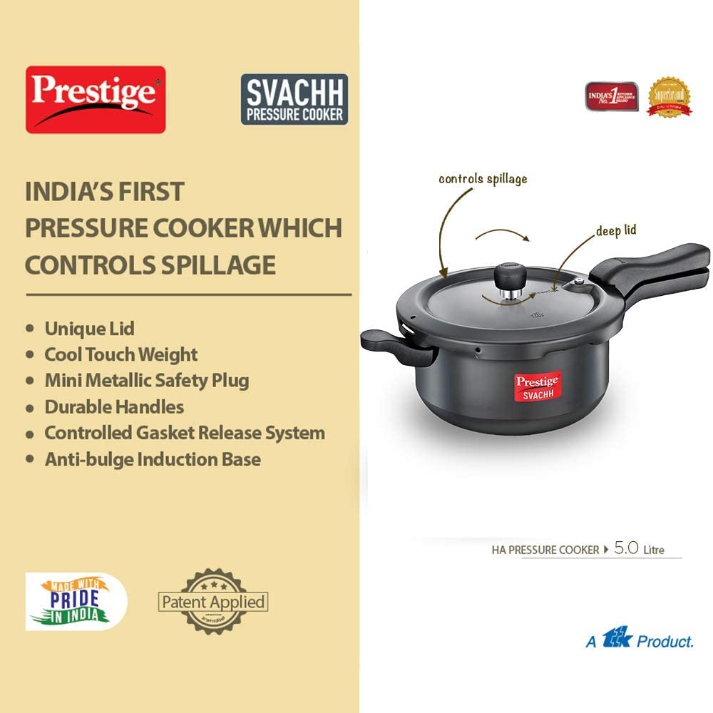 Amazon.com: Prestige Svachh Hard Anodised Senior Deep Pan Pressure