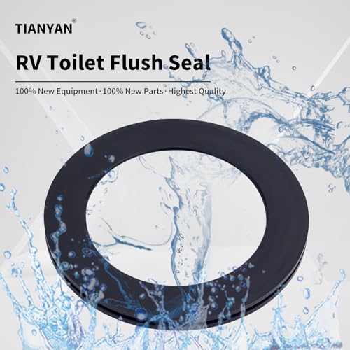 Image of TIANYAN 385311658 RV Toilet Seal Gasket fit Replacement for Dometic 300 310 320 Series Pedal Toilets Flush Ball Seal Gasket Prevent Leakage (2pc)