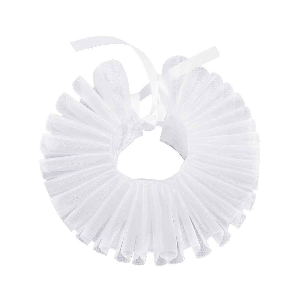 Graceart Women's White Elizabethan Wrist Ruffs Ruffled Cuff Arm Bands 1 Piece (White)