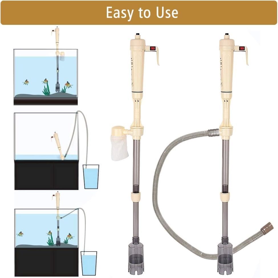 Limpiador eléctrico de grava para acuarios, cambio automático de agua, eliminación de suciedad, lavado de arena, circulación de agua y ducha