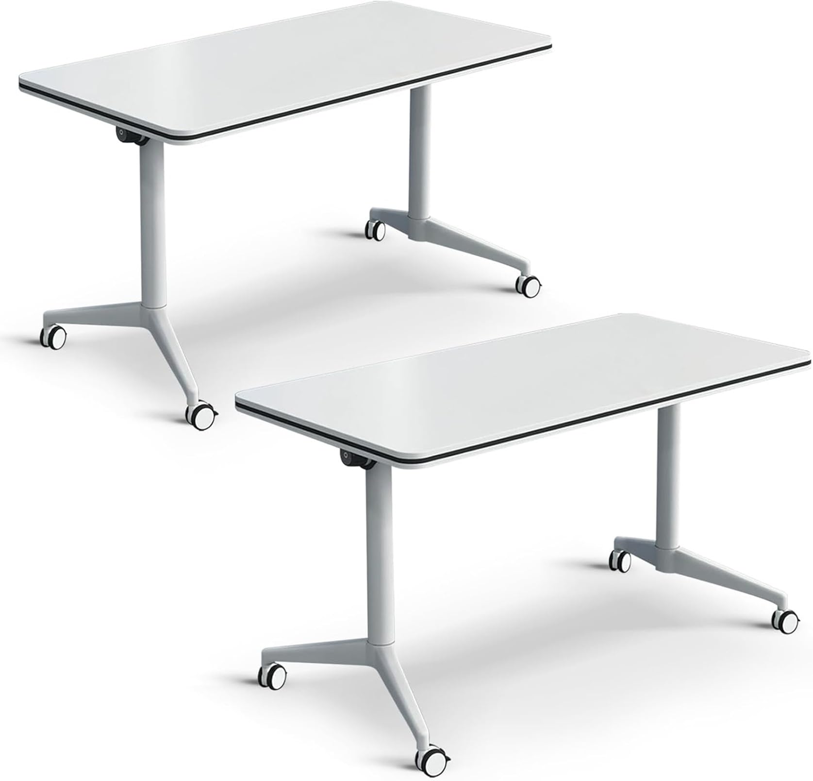 Mesa de conferencias móvil plegable grande moderna para oficina o sala de juntas, mesa de seminario, mesa modular grande para sala de conferencias