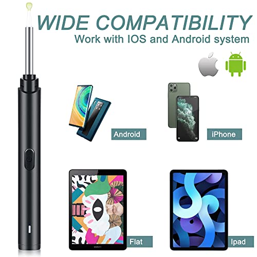 Ear Wax Removal Tool, Wireless Wifi Ear Cleaner With 1296P Fhd Camera, Earwax Remover, Ear Scope Otoscope With Light, Ear Cleaning Kit Smart Visual For Iphone, Ipad & Android #TOP5