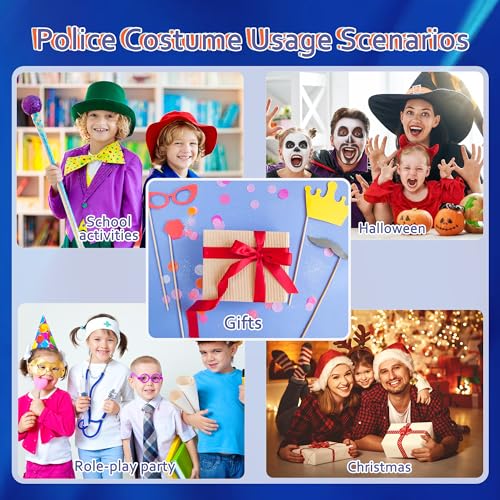 Disfraz Completo de Policía para Niños 3-14 años miniatura 6