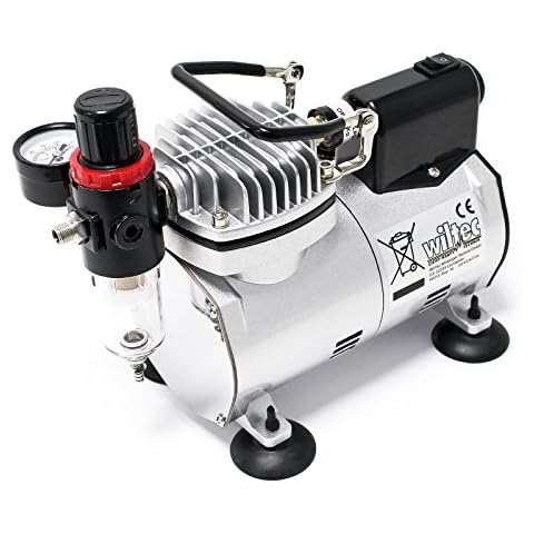 Airbrush Compressor AF18-2 Diaphragm Compressor 4 Bar Auto Shut-Down Pressure Gauge Cover