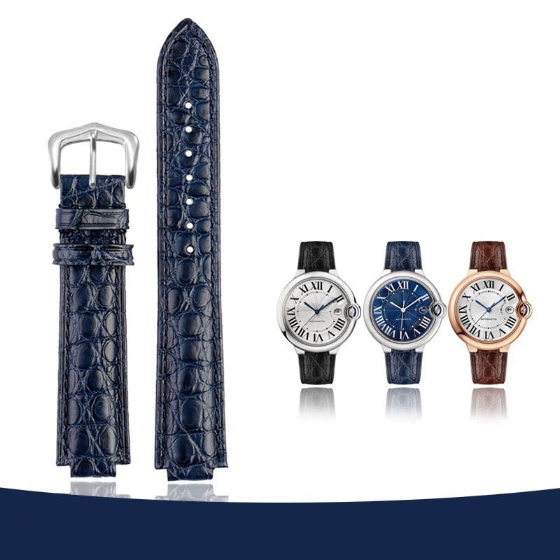 Cinturini per orologi in vera pelle con fibbie per cinturino Cartier Ballon Bleu con fibbia
