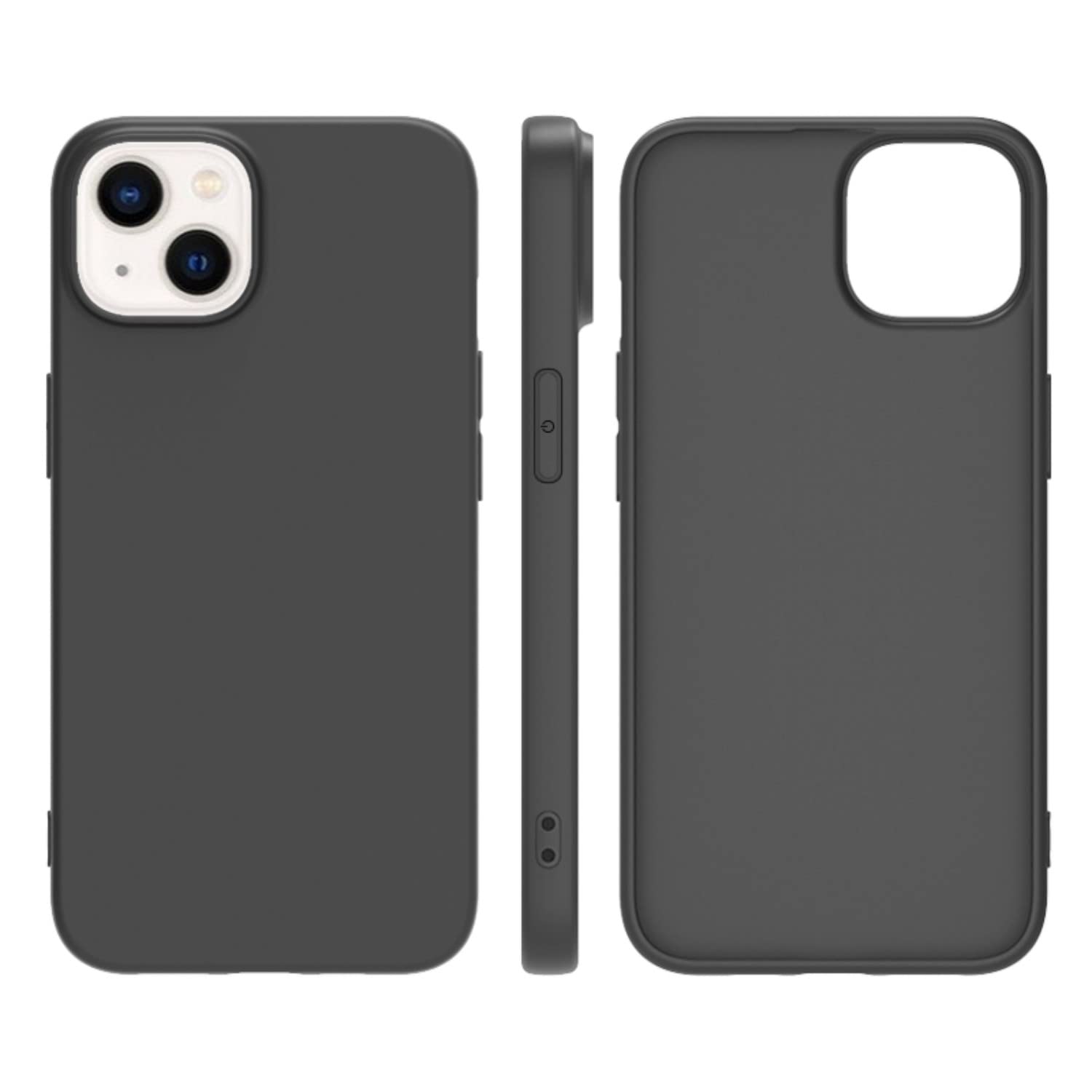 Yua – SCE iPhone 14 Case Slim – Soft TPU Case – Cover Slim and Light Protection – Colour Shakeproof and Scratched Case – Black