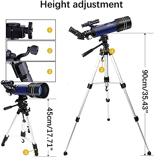 Telescopio Astronómico Refractor 70mm con Tripode Ajustable miniatura 2