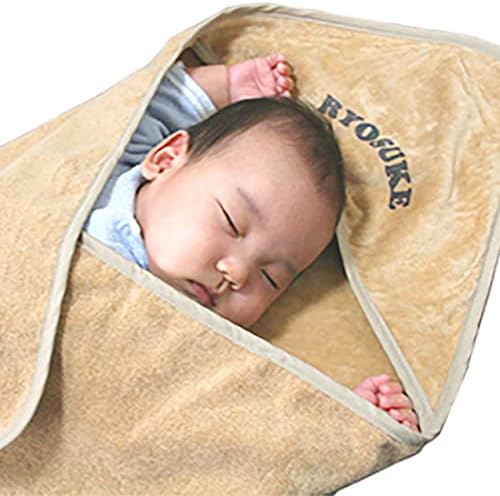 出産祝い 名入れ 名前入り おくるみ アフガン フード付き 赤ちゃんに優しい 日本製 今治 シンプルデザイン タイプA