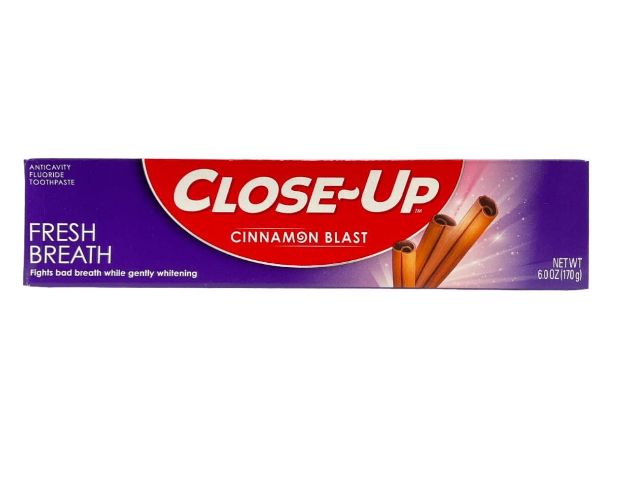 Close-Up Toothpaste, Refreshing Red Gel, Anticavity Fluoride, Cinnamon, 6 Oz (Pack of 4)