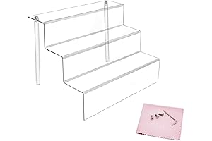 Acrylic Risers 3-Tier, Crystal Clear Display Table Riser