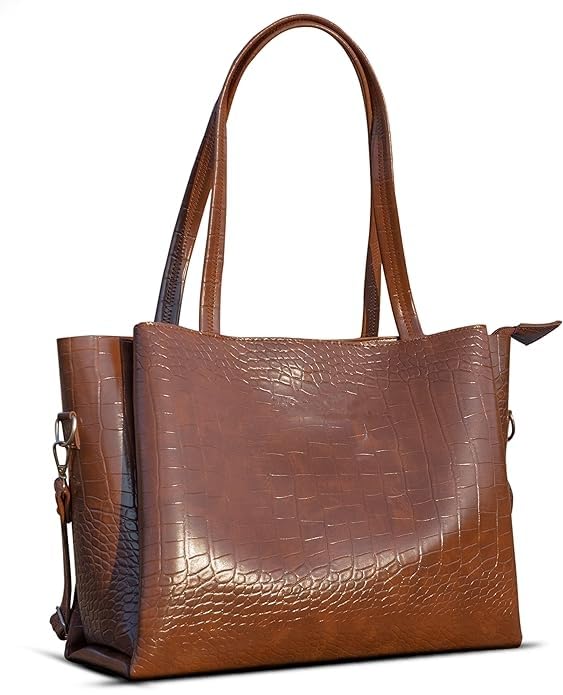 Locania Large Capacity Croco Pattern Tote Bags For Womens Big Purses And Handbags Ladies Big Shoulder Bag (Tan) (B0D1DBJPMY) Amazon Price History, Amazon Price Tracker