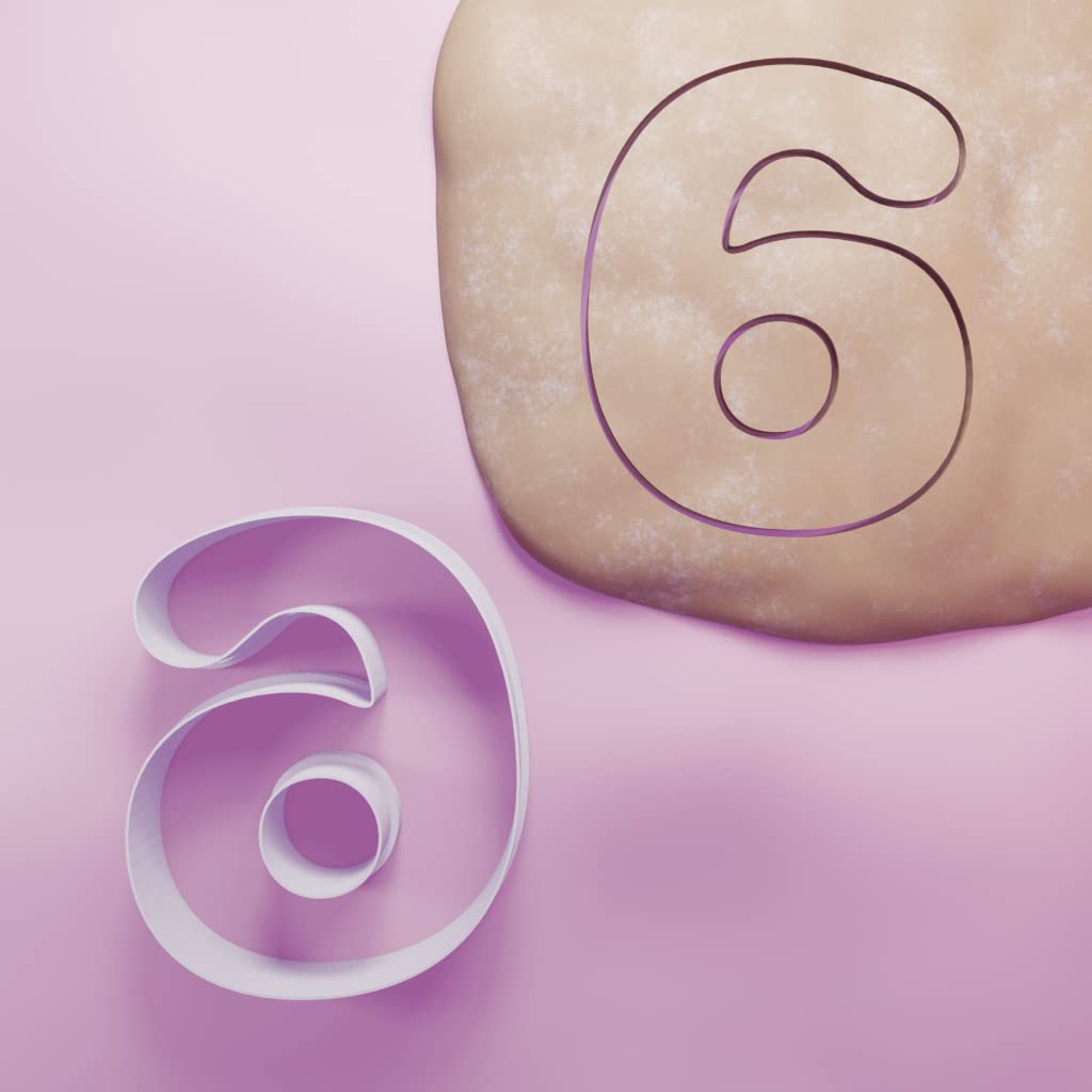 Number 6 Cookie Cutter - 3 Sizes, White, 8.5cm - Image 2