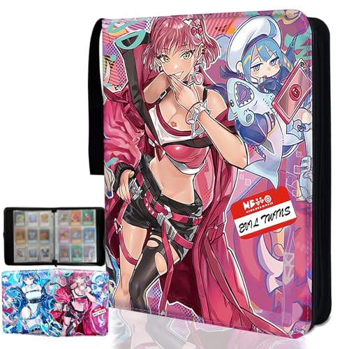 sabermaster Trading Card Binder Fits 900 Cards Card Collector Album Holder,with 50 Removable Sleeves Toys Gifts for Boys Girls
