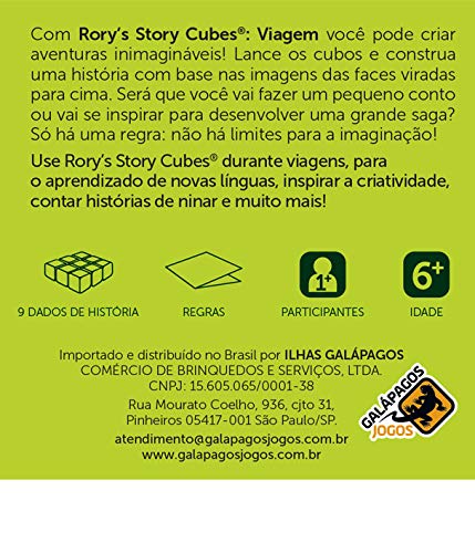 Rory Story Cubes. Viagem, Galápagos Jogos, Multicor