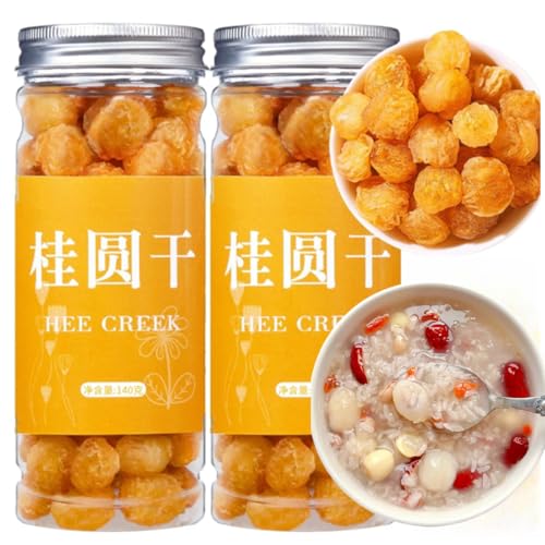 Hee Creek Dried Longan 10oz/280g Longan fruit Meat, Chewing And Cooking,Produced In China 100% Natural No Sugar Added & No Additive 免洗无核广东产 桂圆干 桂圆 龍眼乾 安神 养颜