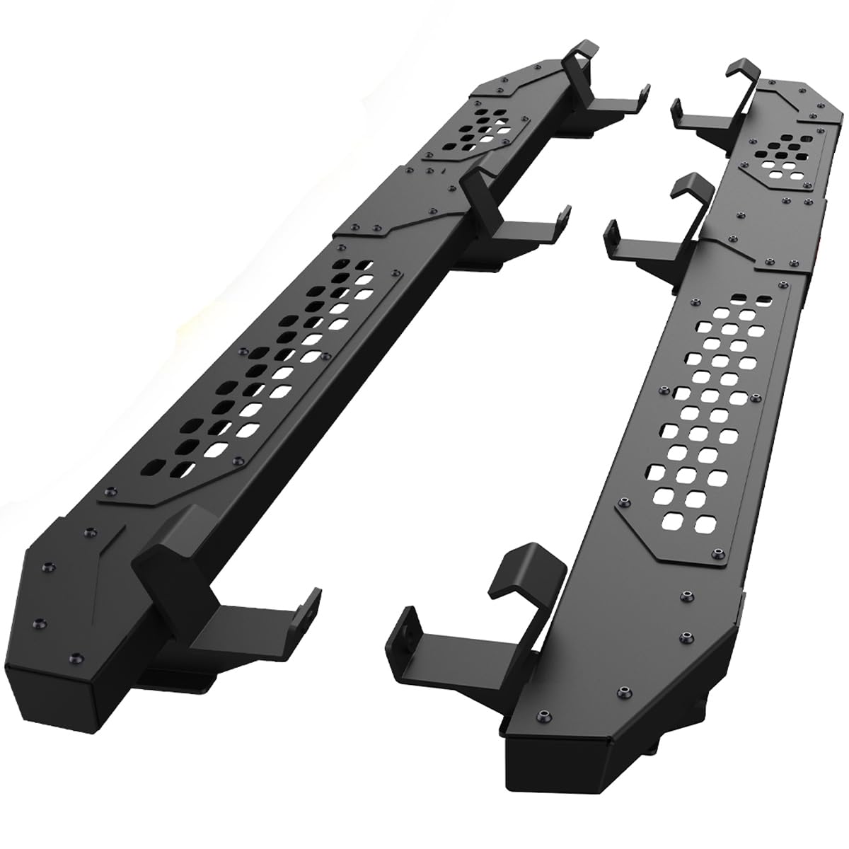 WolfX Running Boards 4 Doors Side Steps Compatible for 2021 2022 2023 2024 2025 2026 Ford Bronco with Rock Rails (Not for Bronco Sport) Heavy Duty