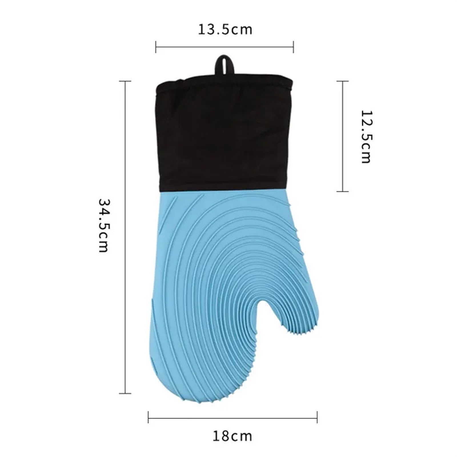MRKU Guantes de Cocina para Hornear, Guantes de Silicona Flexibles, Juego para Utensilios de Cocina, Extra Largos, Profesionales y Resistentes al Calor.