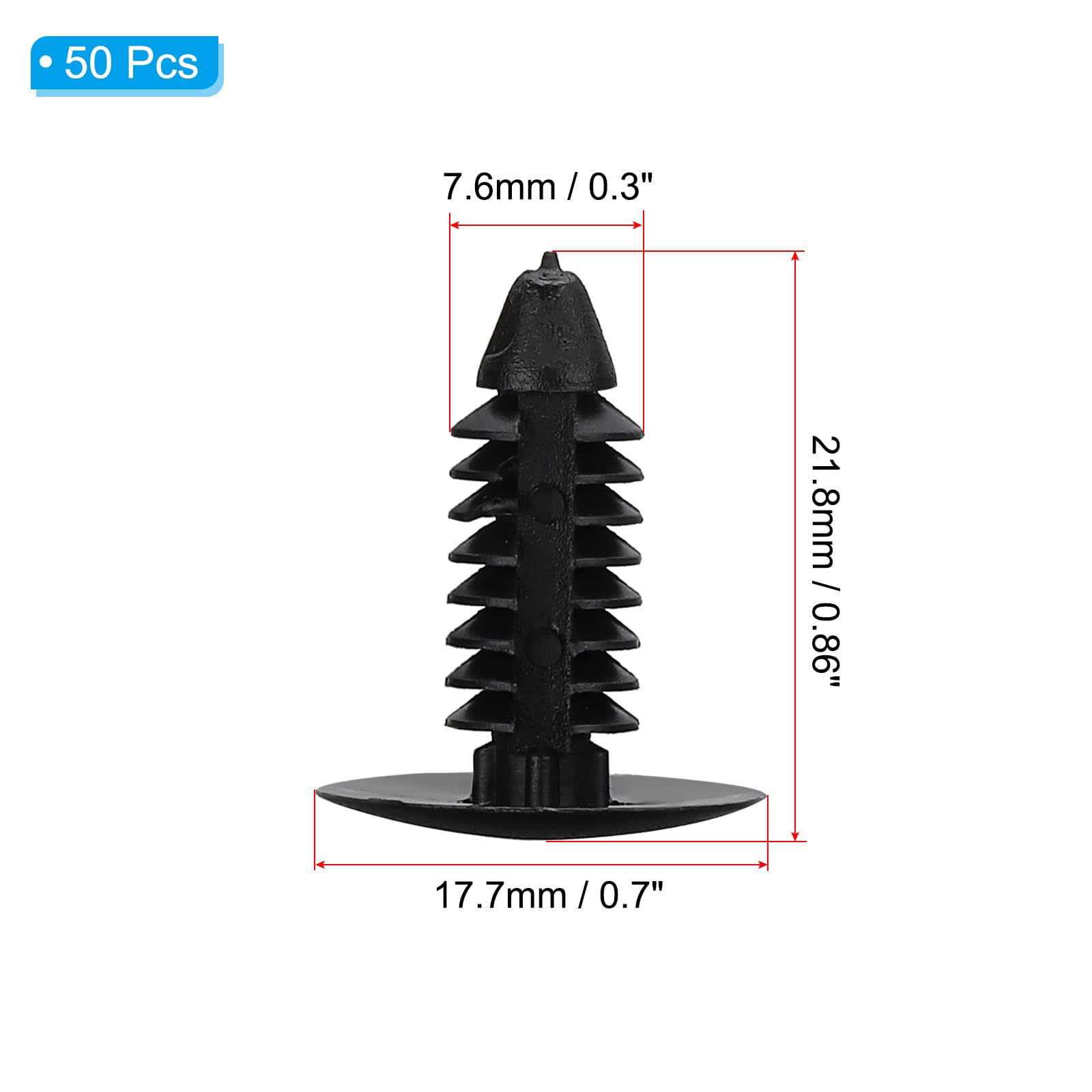 PATIKIL 7.5-8mm Honeycomb Pins, 50 Pcs Honeycomb Laser Bed Hold Down Pins Laser Engraver Accessories for Engraving Machine Supplies, Black