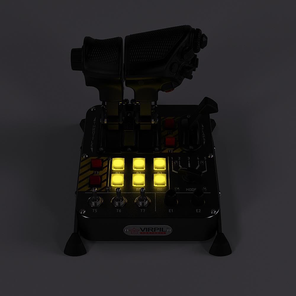 VIRPIL Controls MongoosT-50CM3 Throttle Doppelmotor-Schubregler Flugsimulator-Steuerungssystem PC-Gaming