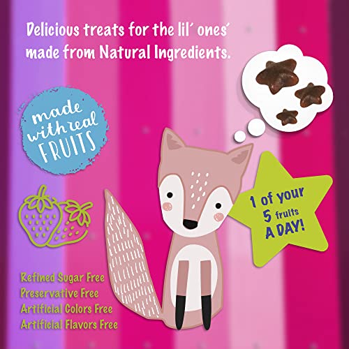 Freakin Healthy Strawberry Fruity Stars 21g – Natural Fruit Jelly, Healthy Treat, Plant-Based Kids Snacks