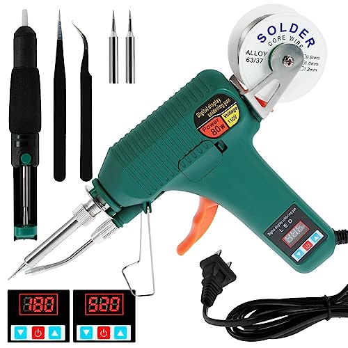 Soldering Iron Kit, 80W Electric Welding Soldering Gun with Welding Wire, Automatic Hand held Solder Welding Gun Tool, Electric Welding Gun for Soldering Circuit Board, Electronic Repair
