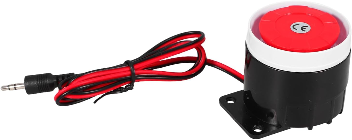 Mini Alarm System Wired Security Horn with Loud Voice Buzzer Reliable Theft Siren for Home Office and Vehicle Use Low Power Operation and Wide Compatibility
