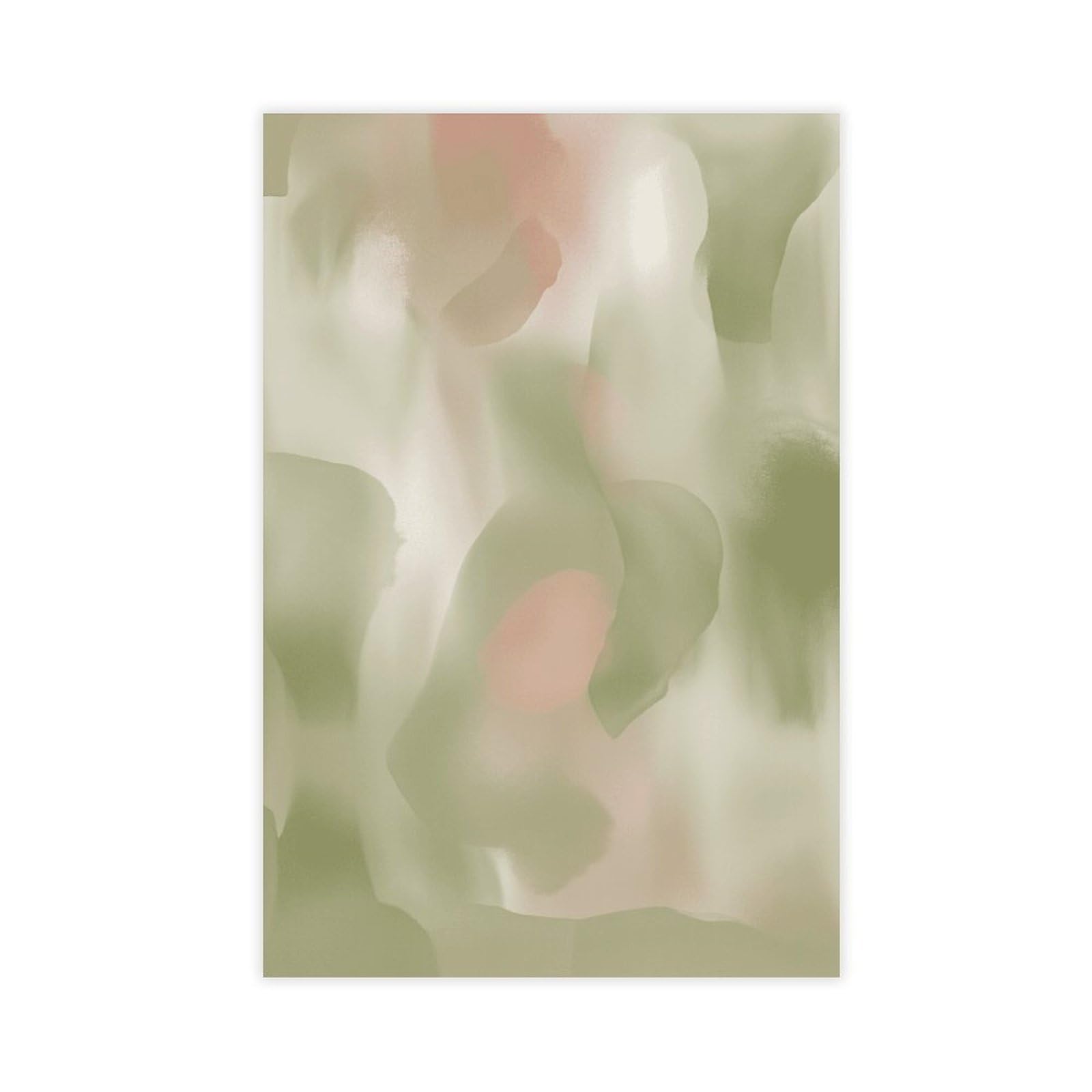 Zguols Warm Peach Abstract And Minimalist Poster 2 Canvas Poster Bedroom Decor Sports Landscape Office Room Decor Gift Unframed Print 16" L X 24" W
