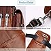 Men Waist Belt Bag Belt Pouch Small Shoulder Sport Fashion Leather Crossbody Daypack Style1-Brown
