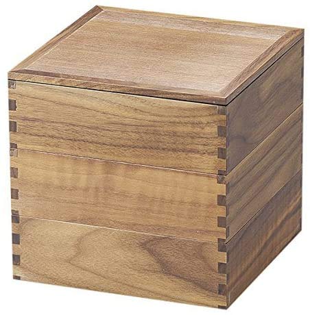 越前漆器 重箱 日本製 木製 ウォールナット 6.0 三段重 内黒 Amazon.co.jp: 重箱 お重 3段 四角 6寸 おせち 木製 日本製 越前漆器