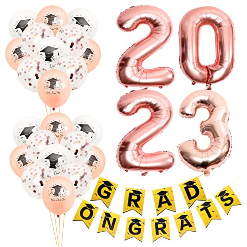 OUNONA Globos Aluminio Graduación Pancartas Decoración Personalizada Accesorios Fiesta