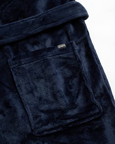 Eddie Bauer Plush Bath Robe for Men - Soft Fleece Plush Luxury Spa Men's Bathrobe | Mens Robe with External Pockets and Belt3