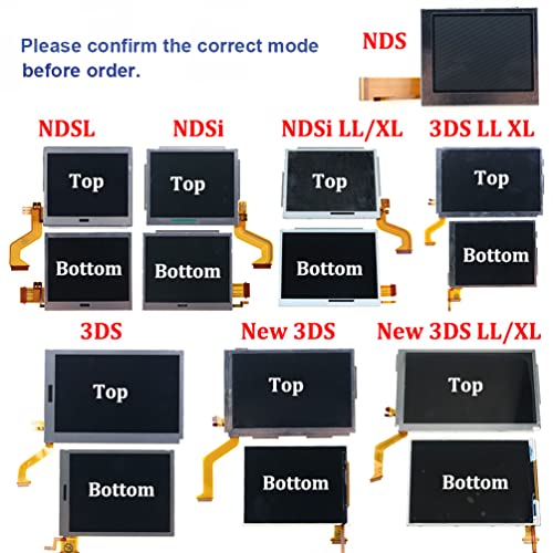 Image of Replacement Top Bottom Upper Lower LCD Screen Display for Nintendo DSi XL LL LCD Display (Bottom)