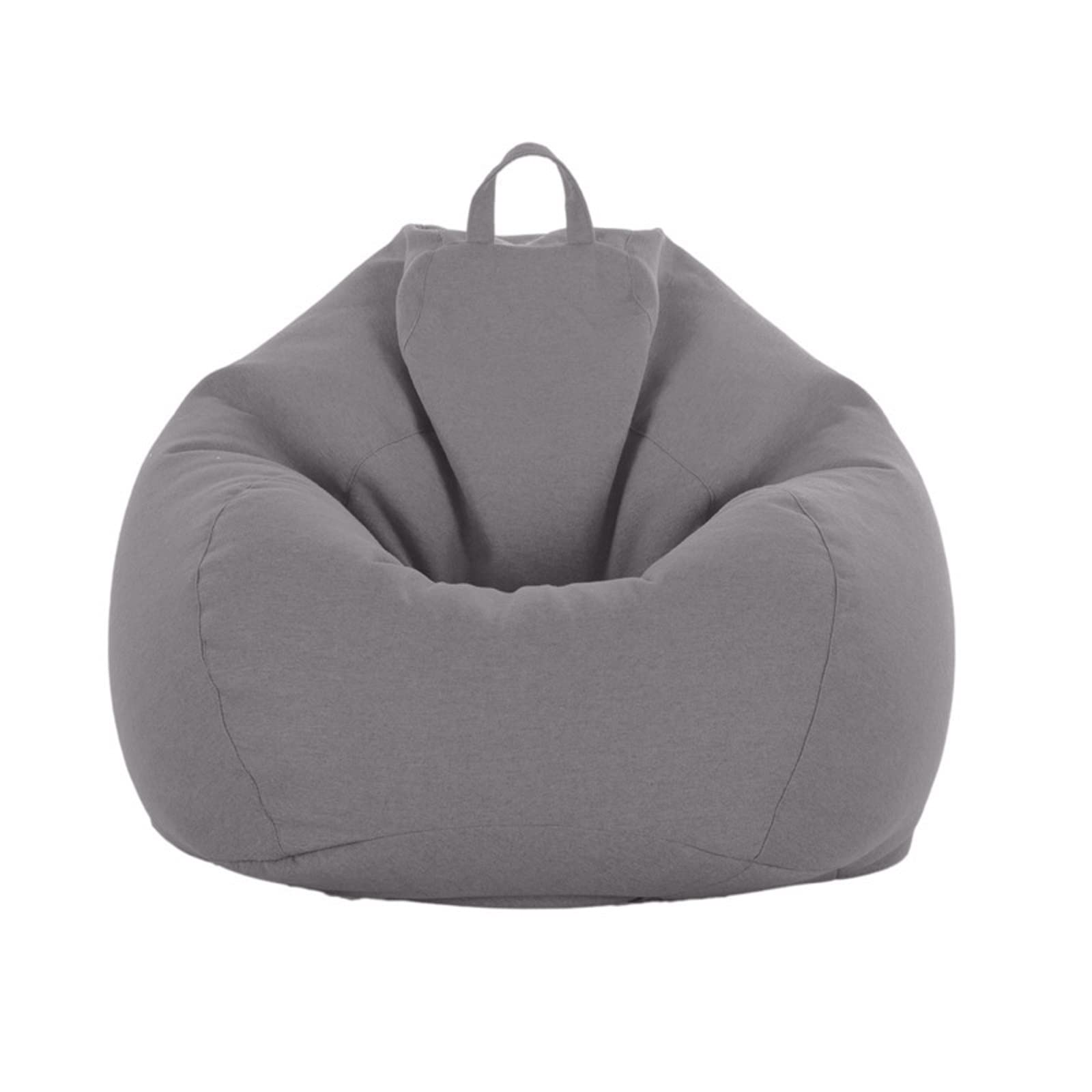 DYXIA Premium Linen Bean Bag Cover, Giant Bean Bag Cover, Bean Bag Cover with No Filling, Perfect Fit for Country Interiors (Color : Dark gray, Size : L 90 * 110cm)