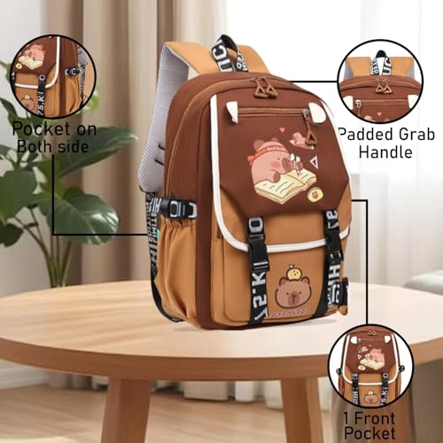 Image of Tinytot 30 Litre, Japanese Korean Style Capybara Niche College Students Light weight School bag Women's Travel Backpack