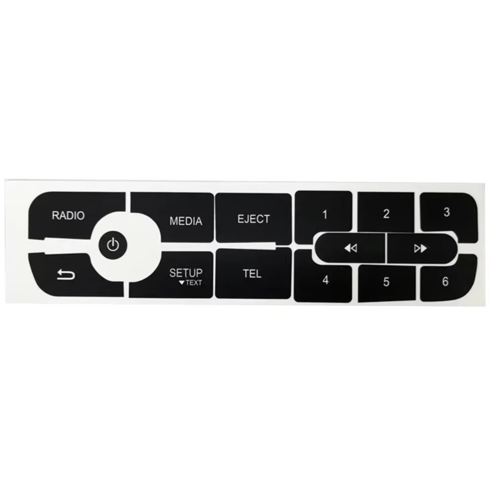 Button Repair Stickers for Car Compatible with Megane for Master for Scenic 3 Car LHD Vehicles Stickers CD Audio Button Repair Decals Sticker 150X50MM