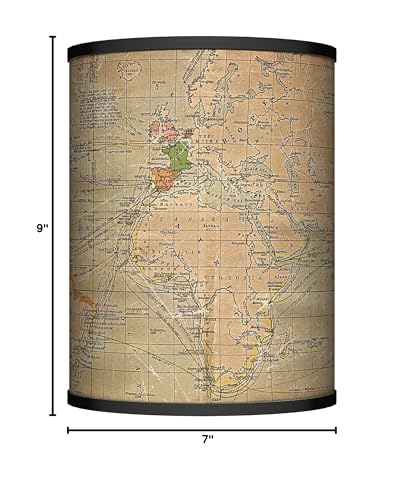 Lamp-In-A-Box Old World Map Shade Lamps For Nightstand thumb #1