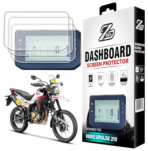 Image of ZEIR [3 PACK Screen Protector Compatible with HERO XPULSE 210 Digital Display Scratch Guard For Xpulse210 || Anti Scratch || Instrument Console HeroXpulse Bike Accessory 2025+ [Not Tempered Glass]