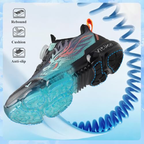 Image of Boys Girls Sneakers Kids Running Tennis Sports Casual Shoes | Breathable Lightweight Comfortable Cushioned No-tie Athletic Outdoor Walking School