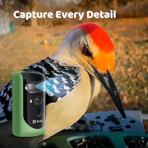 Birdfy 2 Smart Bird Feeder with Camera, Dual-Lens (2K+1080P) Camera for Live Streaming & Close-Up Photos, AI Identifies Bird Species, Solar-Powered Backyard Birdwatching Gift