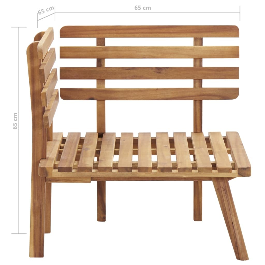 vidaXL Akazienholz Massiv Gartenmöbel 5-TLG. Gartenset Sitzgruppe Garten Garnitur Lounge Sofa Sitzgarnitur Gartensofa Ecksofa Mittelsofa