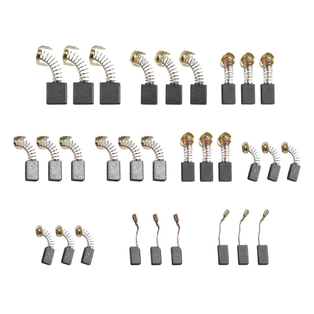 Littimoon for Power Tool Replacement Carbon Brushes–60Pcs Set of Brushes for Hammer Drills, Circular Saws, Angle Grinders