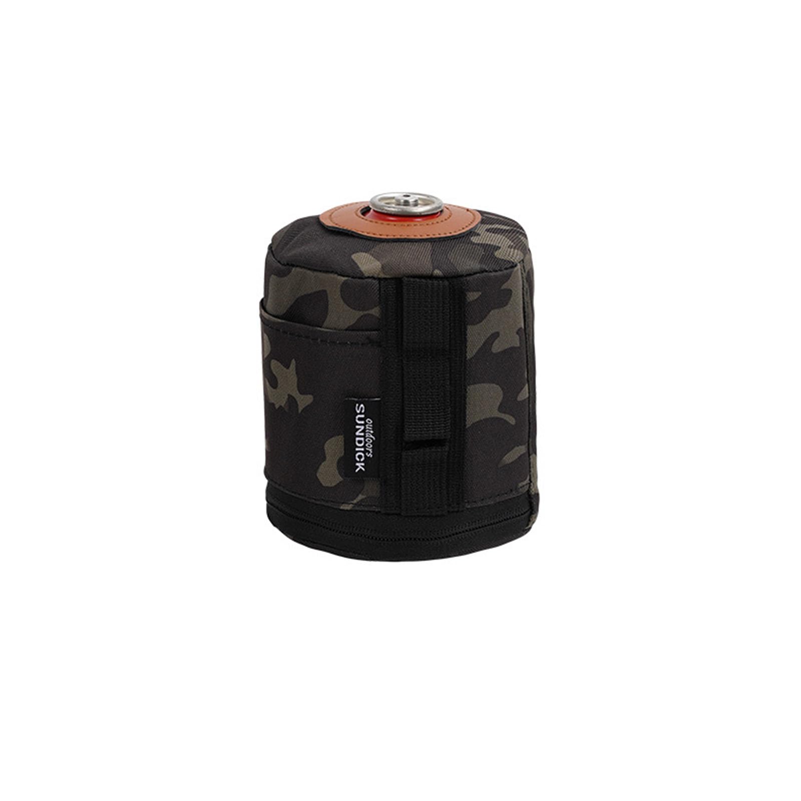 BBTISG Gas Canister Cover, Outdoor Camping Fuel Canister Flat Gas Cylinder Tank Protector Cover Bag (Black, L)