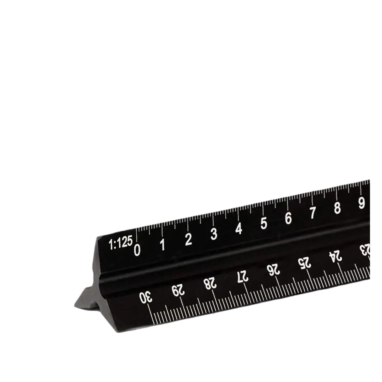 Architectural Scale Ruler Laser Etched Aluminum Architect Triangular Ruler 30CM Metal Scale Rulers for Architects Engineer Students Draftsman (Black)