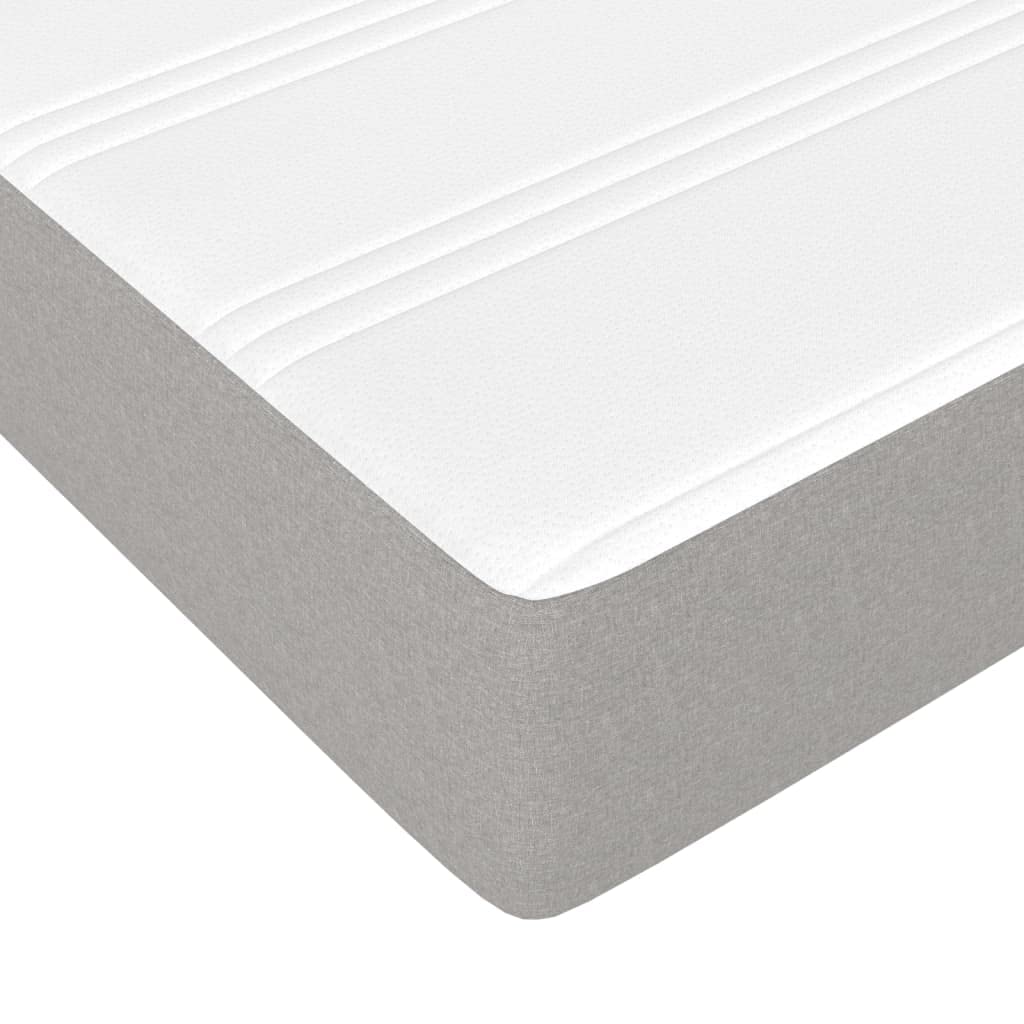 Materasso a molle insacchettate medio grigio chiaro, 180 x 200 x 20 cm, tessuto con rivestimento traspirante, comfort ergonomico, adatto per letto matrimoniale e per chi dorme sulla schiena