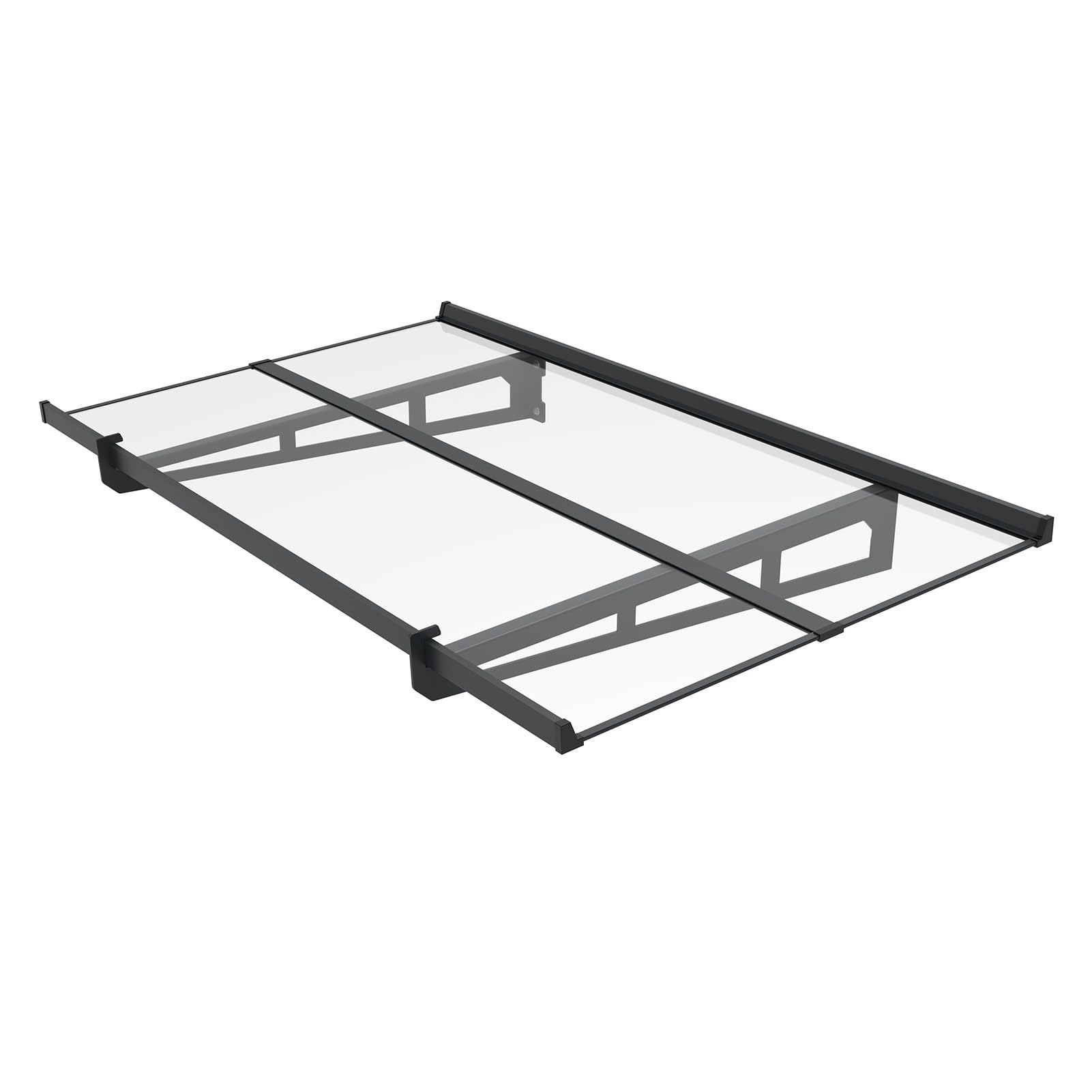 Schartec Aluminium-Vordach P1400 Aluminium-Vordach als Eingangsvordach, Haustürvordach, Eingangsüberdachung, Hauseingangsdach mit edlem Design