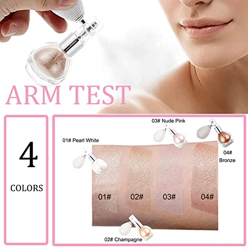 Body Glitter Spray,Shimmer Sparkle Powder Makeup,High Gloss Face Glitter Spray For Hair And Body (03# Nude Pink) #TOP3