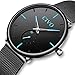 CIVO Reloj Negro Ultra Fino para Hombre Minimalista Lujo Moda Relojes de...