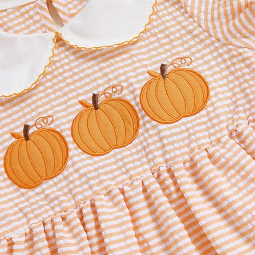 Toddler Girl Back to School Clothes Embroidery Smocked Dress Doll Collar Sundress First Day of Pre Kindergarten Outfit4