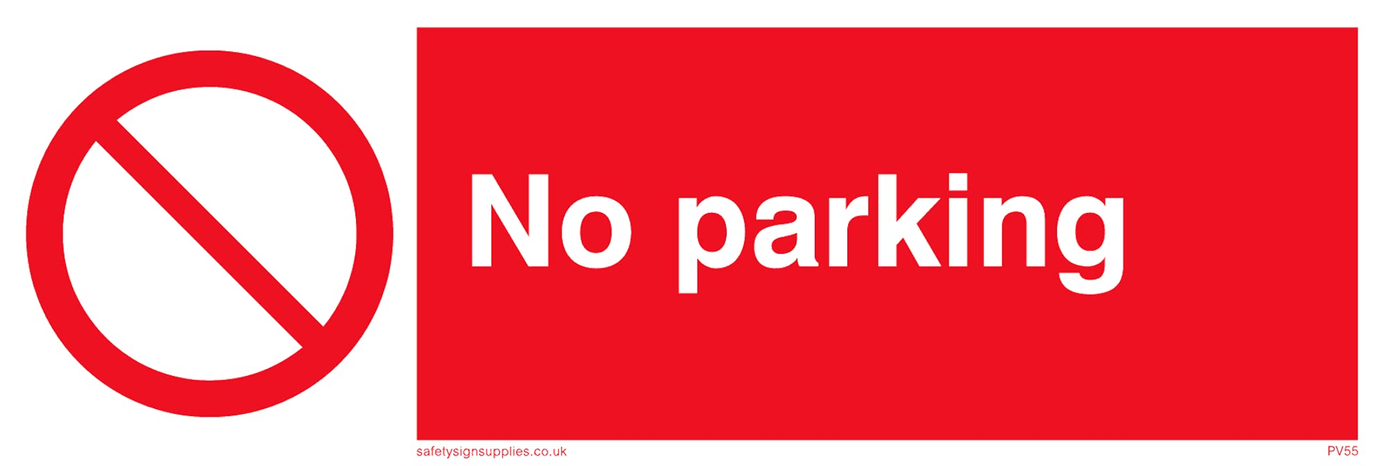 Pack of five - No Parking Sign - 150x50mm - L15